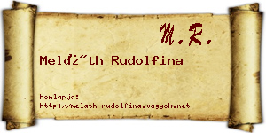 Meláth Rudolfina névjegykártya
